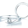 Spannring Twist mit Labordiamant
