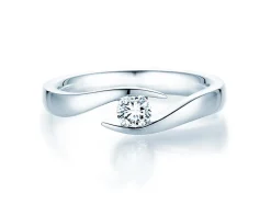 Spannring Twist mit Labordiamant