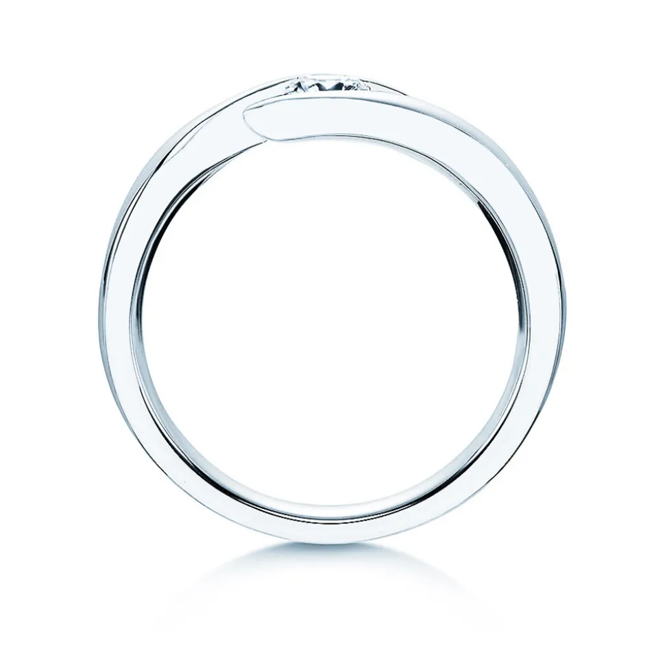 Spannring Twist mit Labordiamant
