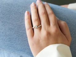 Spannring Twist mit Labordiamant